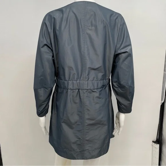 Lafayette 148 New York Stephania Women'sS Port Blue Metallic Drawstring Jacket